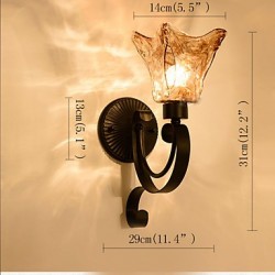 E26/E27 Wall Lamp Simple Living Room Light Iron Decorative Bedroom Bedside Lamp Corridor Lamp