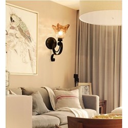 E26/E27 Wall Lamp Simple Living Room Light Iron Decorative Bedroom Bedside Lamp Corridor Lamp