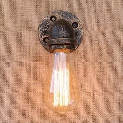 40W E27 BG804 Nostalgia Simple Water Pipe Decorative Small Wall Lamp Wall Light