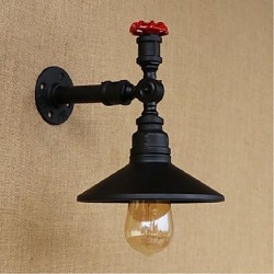 40W E27 Rustic/Lodge Painting Feature for Bulb IncludedAmbient Light Wall Sconces Wall Light Black