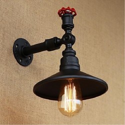 40W E27 Rustic/Lodge Painting Feature for Bulb IncludedAmbient Light Wall Sconces Wall Light Black