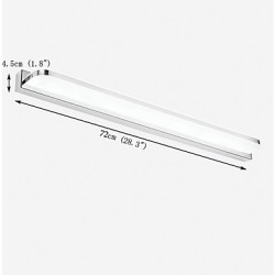 28.3Inch Long High Quality 16W LED Mirror Lamp Bathroom Lights 100-240V Wall Light