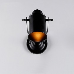 Max 60W Vintage Black Metal Loft Wall Sconce Living Room Dining Room Hallway Cafe Bars Bar Wall Lamp