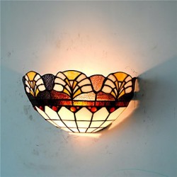 30cm Retro Country Wall Lights Glass Shade Living Room Bedroom Restaurant Cafe Bar Wall Sconces