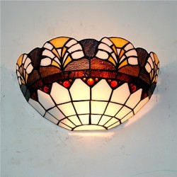 30cm Retro Country Wall Lights Glass Shade Living Room Bedroom Restaurant Cafe Bar Wall Sconces