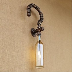 3W E27 BGB011 LED Retro American Village Creative Industry Wind Designer Water Bottle Wall Lamp Wall Light Amber