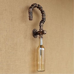 3W E27 BGB011 LED Retro American Village Creative Industry Wind Designer Water Bottle Wall Lamp Wall Light Amber