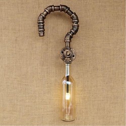 3W E27 BGB011 LED Retro American Village Creative Industry Wind Designer Water Bottle Wall Lamp Wall Light Amber