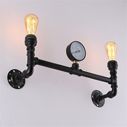 2 Heads Vintage Industrial Pipe Wall Lights Black Creative Lights Restaurant Cafe Bar Decoration lighting