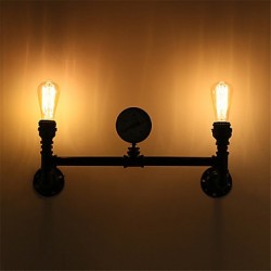 2 Heads Vintage Industrial Pipe Wall Lights Black Creative Lights Restaurant Cafe Bar Decoration lighting