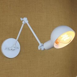 White Double Festival Wall Lamp Wrought Iron Long Arm