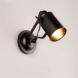 Max 60W Vintage Black Metal Loft Wall Sconce Living Room Dining Room Hallway Cafe Bars Bar Wall Lamp