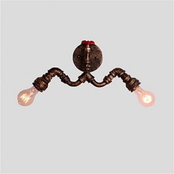 Vintage Industrial Pipe Wall Lights Creative Lights Restaurant Cafe Bar Decoration lighting With 2 Light Painted Finish