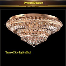 Modern Luxury 72W LED Crystal Ceiling Light Bedroom LED Absorb Dome Light Diameter 60CM