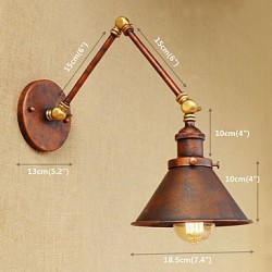 4W LED Bulb E27 Wall Sconce Brass Vintage Industrial Wall Lamp Light Home Lighting Indoor Decor Wall Sconce B032L