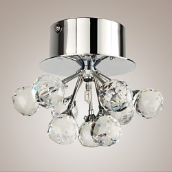 Max 20W Modern/Contemporary Crystal / Mini Style / Bulb Included Chrome Metal Flush Mount