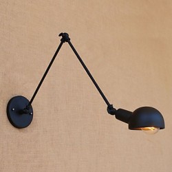 60 E26/E27 Simple Vintage Country Painting Feature for Mini Style Swing Arm Eye Protection,Ambient Light Wall Sconces