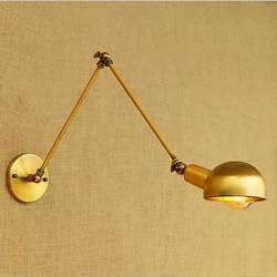 60 E26/E27 Simple Vintage Country Painting Feature for Mini Style Swing Arm Eye Protection,Ambient Light Wall Sconces