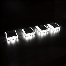 12W Bathroom Vanity Light LED Crystal Make Up Mirror Light 4-lights Bathroom Bedroom Lighting