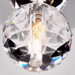 Max 20W Modern/Contemporary Crystal / Mini Style / Bulb Included Chrome Metal Flush MountLiving Room / Bedroom / Kitchen / Study