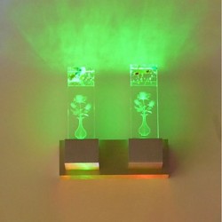 Multi-Color AC2 LED Integrated LED Novelty Feature for Mini Style Ambient Light Wall Sconces Wall Light Lamp Rose Light