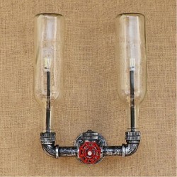 6W E27 Retro Industrial Wind Switch Led Water Bottle Wall Lamp Wall Light