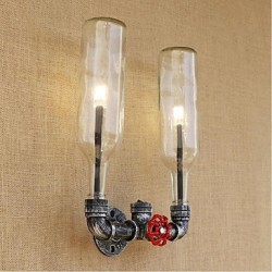 6W E27 Retro Industrial Wind Switch Led Water Bottle Wall Lamp Wall Light