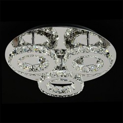 1W Modern/Contemporary LED Chrome Metal Flush Mount