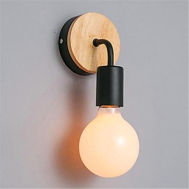 Modern Minimalist Creative Personality Wood Iron Lamp Corridor