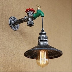 40W E27 Rustic/Lodge Painting Feature for Bulb Included,Ambient Light Wall Sconces Wall Light