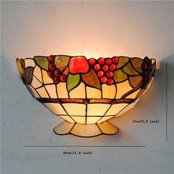 30cm Retro Country Wall Lights Glass Shade Living Room Bedroom Restaurant Cafe Bar Wall Sconces