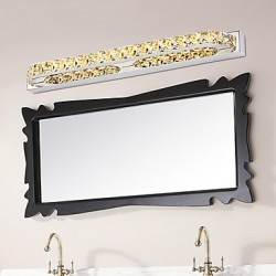 26.8Inch Long High Quality 18W LED Mirror Lamp Bathroom Lights 100-240V Metal and Crystal Wall Light