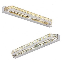 26.8Inch Long High Quality 18W LED Mirror Lamp Bathroom Lights 100-240V Metal and Crystal Wall Light