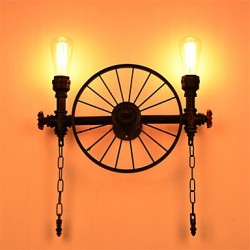 Vintage Industrial Pipe Wall Lights Creative Lights Restaurant Cafe Bar Decoration lighting With 2 Light Painted Finish