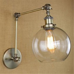 40W E26/E27 Country Retro Electroplated Feature for Mini Style Bulb Included Eye Protection,Ambient LightSwing Arm