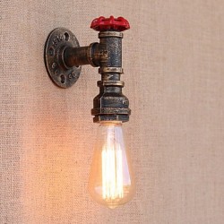 40W E26/E27 Country Retro Painting Feature for Mini Style Bulb Included,Ambient Light Wall Sconces Wall Light