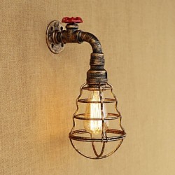 40W E26/E27 Country Retro Painting Feature for Mini Style Bulb Included,Ambient Light Wall Sconces Wall Light