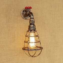 40W E26/E27 Country Retro Painting Feature for Mini Style Bulb Included,Ambient Light Wall Sconces Wall Light