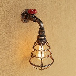 40W E26/E27 Country Retro Painting Feature for Mini Style Bulb Included,Ambient Light Wall Sconces Wall Light