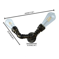 8 E27 Rustic/Lodge Traditional/Classic Antique Brass Feature for LED Bulb Included,Ambient Light Wall Sconces Wall Light