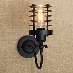 40W E26/E27 Vintage Country Painting Feature for Mini Style Bulb Included,Ambient Light Wall Sconces Wall Light