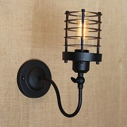 40W E26/E27 Vintage Country Painting Feature for Mini Style Bulb Included,Ambient Light Wall Sconces Wall Light