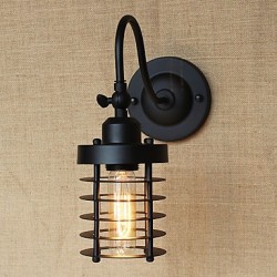 40W E26/E27 Vintage Country Painting Feature for Mini Style Bulb Included,Ambient Light Wall Sconces Wall Light