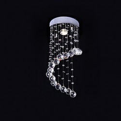 Max 50W Modern/Contemporary Crystal Electroplated Metal Chandeliers / Flush Mount Bedroom / Dining Room / Kitchen