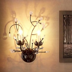 2 Lights Black Wall Lights E12 E14 Modern/Contemporary Traditional/Classic Rustic/Lodge Country Painting Feature for Crystal LEDUplight