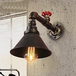 Max 60W Water Pipe Wall Lights Retro Industrial Style Creative Country Metal Restaurant Cafe Bars Bar Table Wall Sconces