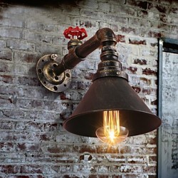 Max 60W Water Pipe Wall Lights Retro Industrial Style Creative Country Metal Restaurant Cafe Bars Bar Table Wall Sconces