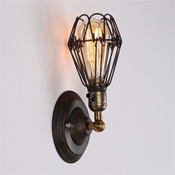 Max 60W Retro Industrial Style Country Metal Wall Lights Restaurant Cafe Mini Wall Sconces