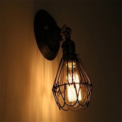 Max 60W Retro Industrial Style Country Metal Wall Lights Restaurant Cafe Mini Wall Sconces