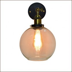 4W E27 QS-12 Iron Wall Lamp Black Simple Retro Wall Lamp Single Head Decorative Wall Lamp European Style